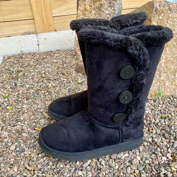 UGG Bailey Button Triplet II Boot Black Size 10 - Picture 11 of 11
